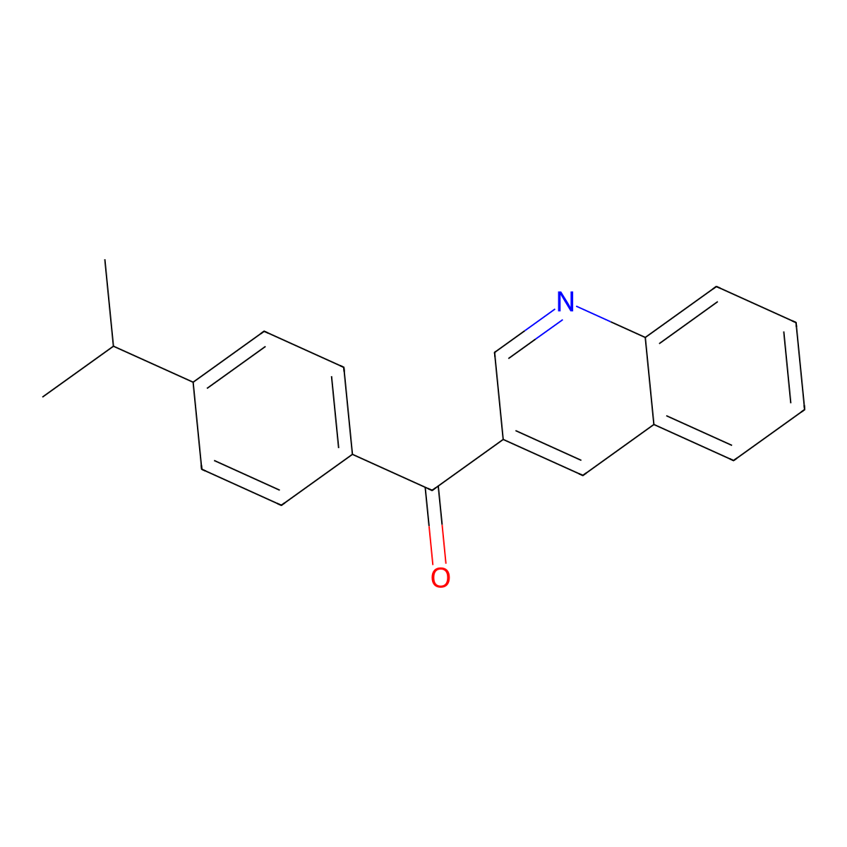(4-Isopropylphenyl)(quinolin-3-yl)methanone molecular structure, CAS 1178707-04-4