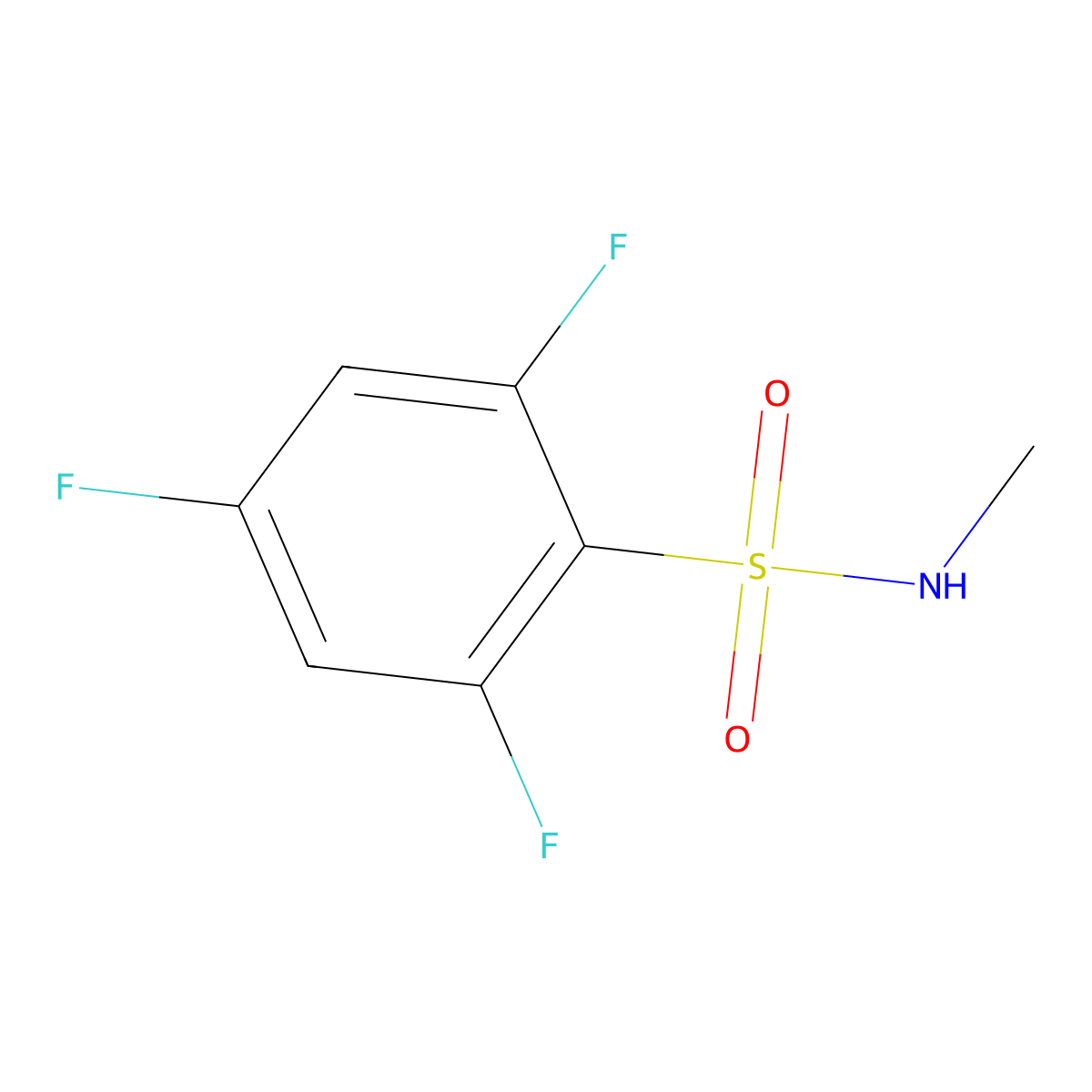 2,4,6-trifluoro-N-methylbenzenesulfonamide molecular structure, CAS 1178707-30-6