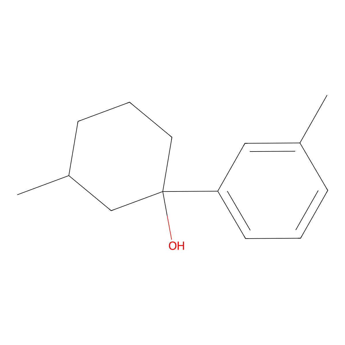 3-Methyl-1-(3-methylphenyl)cyclohexan-1-ol molecular structure, CAS 1178708-41-2