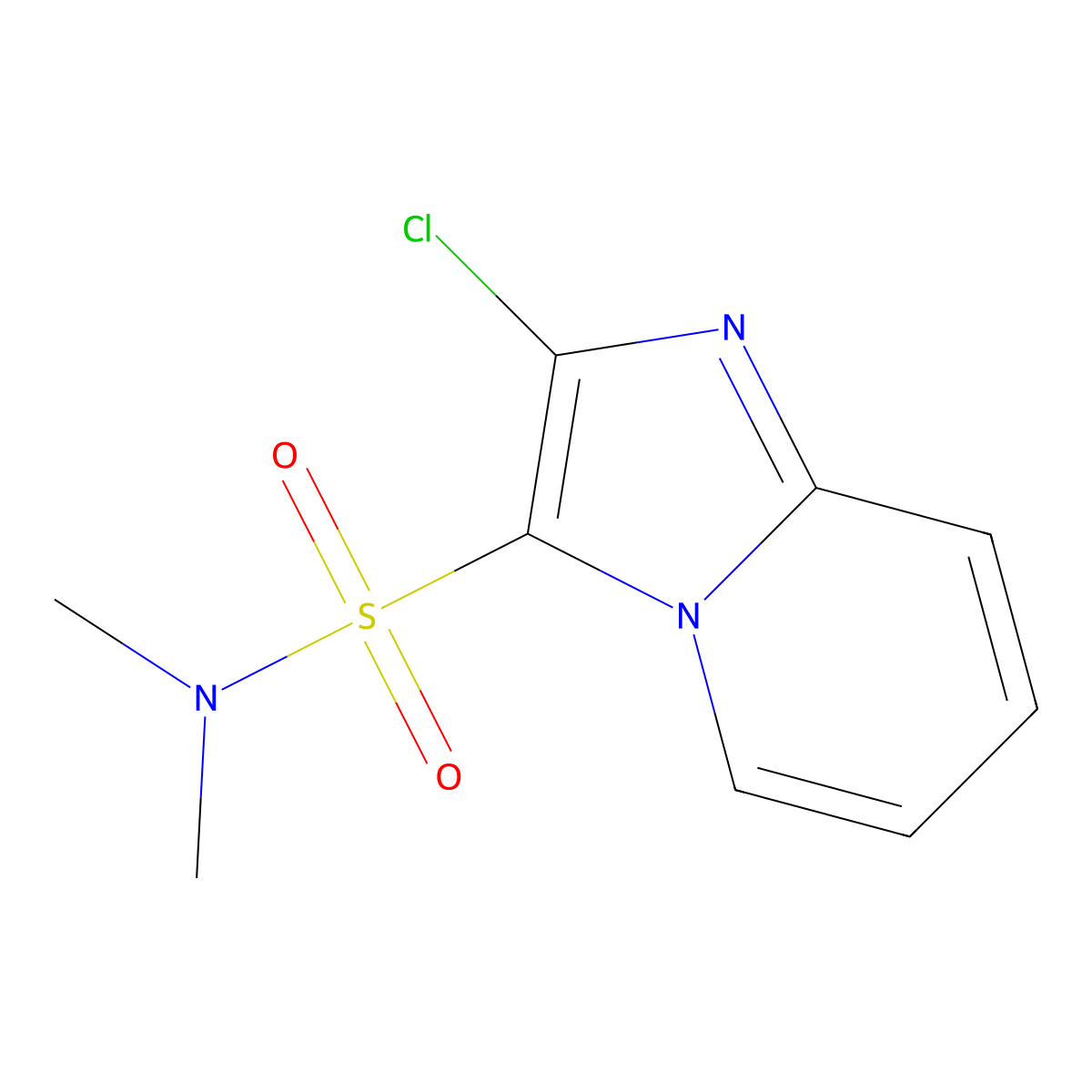 2-chloro-N,N-dimethylimidazo[1,2-a]pyridine-3-sulfonamide molecular structure, CAS 1178711-74-4