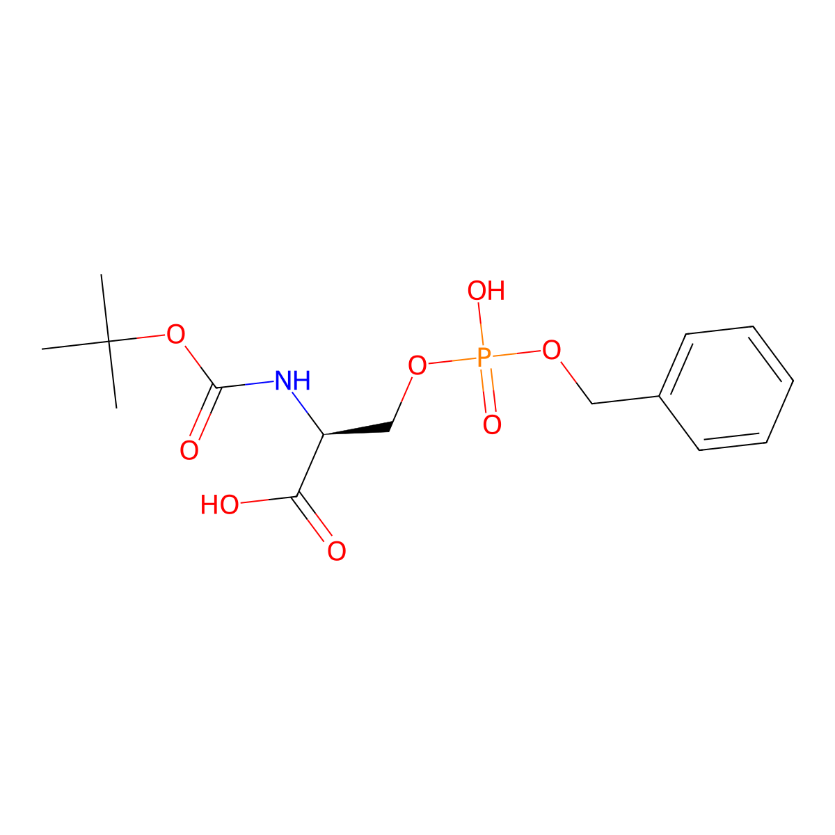 Boc-Ser(PO(OBzl)OH)-OH molecular structure, CAS 117872-43-2