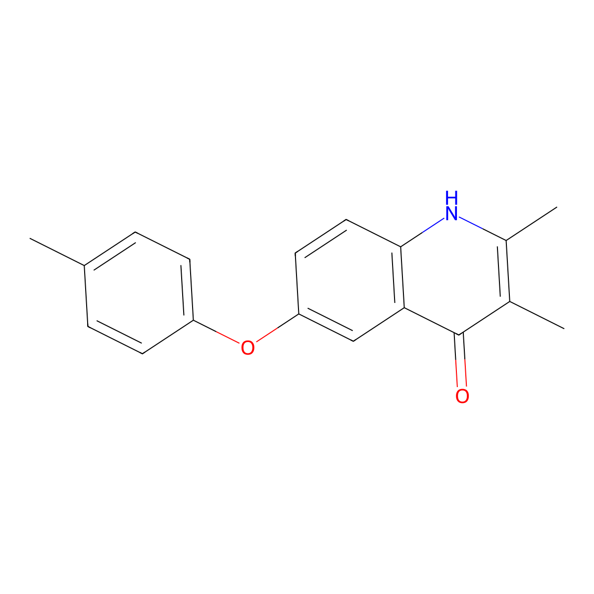 2,3-Dimethyl-6-(4-methylphenoxy)-1,4-dihydroquinolin-4-one molecular structure, CAS 1178722-67-2