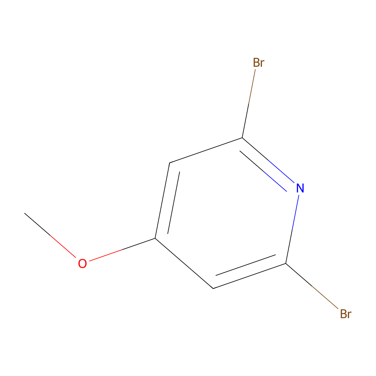 2,6-Dibromo-4-methoxypyridine molecular structure, CAS 117873-72-0