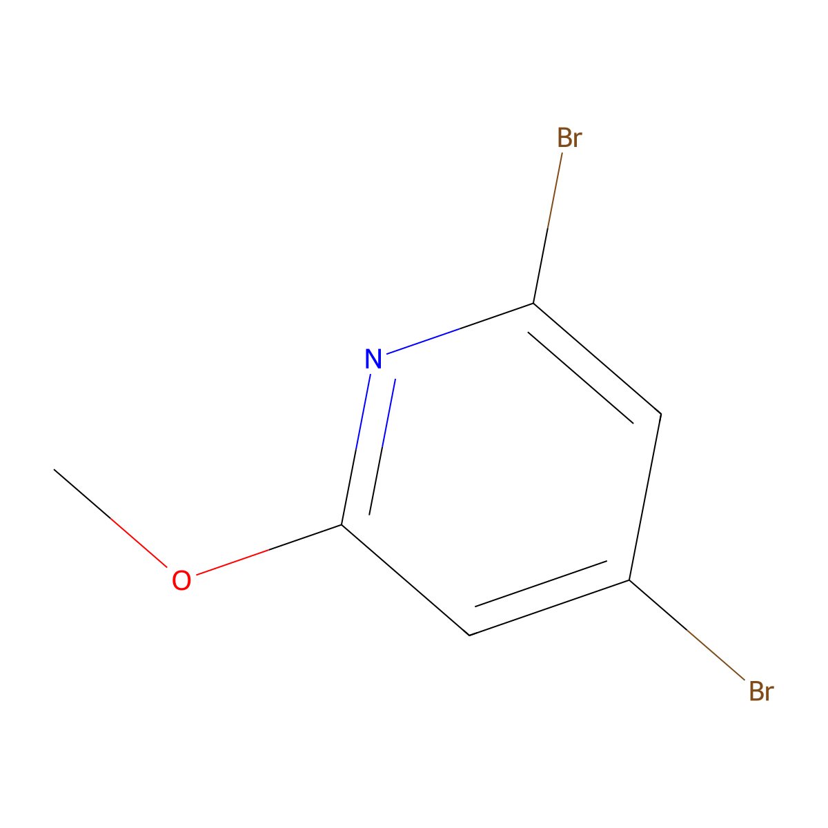 2,4-Dibromo-6-methoxypyridine molecular structure, CAS 117873-73-1