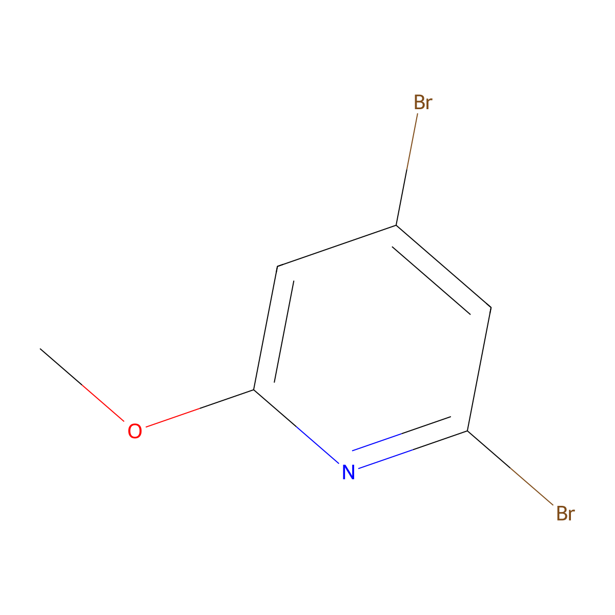 2,4-Dibromo-6-methoxypyridine molecular structure, CAS 117873-73-1