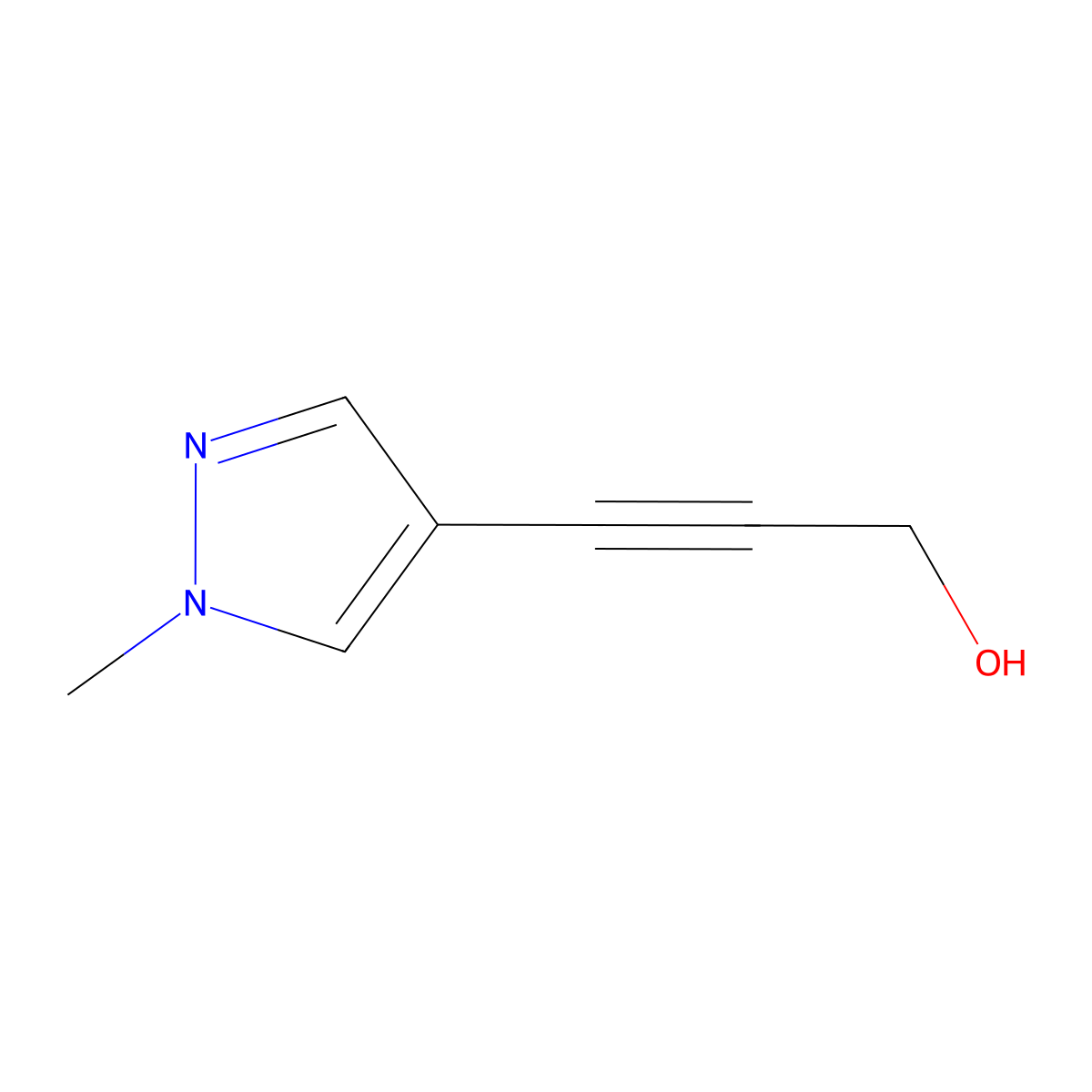 3-(1-Methyl-1H-pyrazol-4-yl)prop-2-yn-1-ol molecular structure, CAS 1178731-36-6