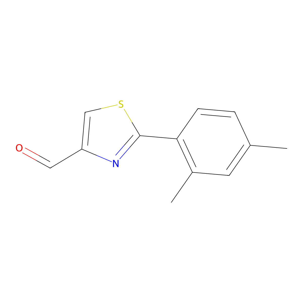 2-(2,4-Dimethylphenyl)thiazole-4-carbaldehyde molecular structure, CAS 1178733-60-2