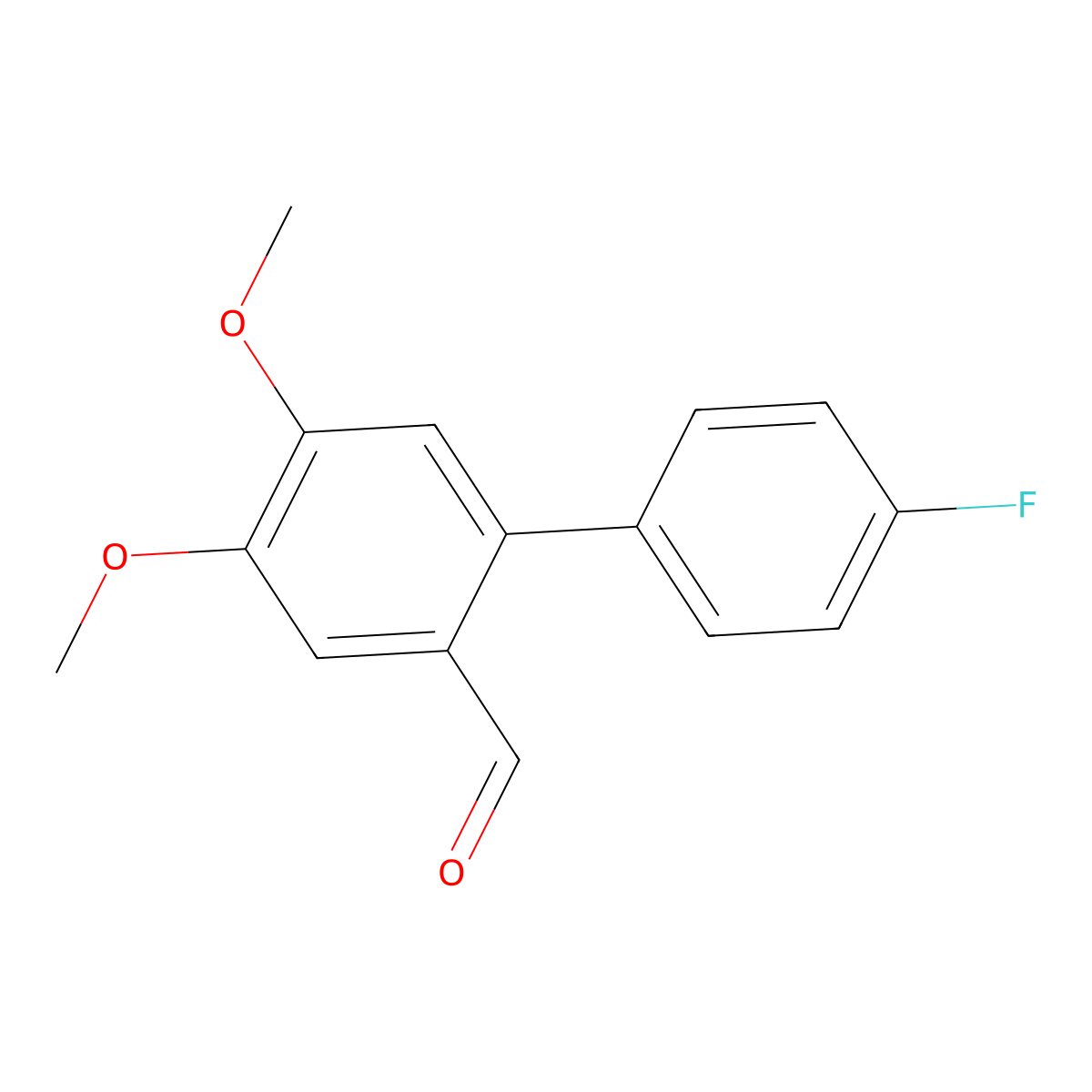4'-Fluoro-4,5-dimethoxy[1,1'-biphenyl]-2-carboxaldehyde molecular structure, CAS 1178743-91-3
