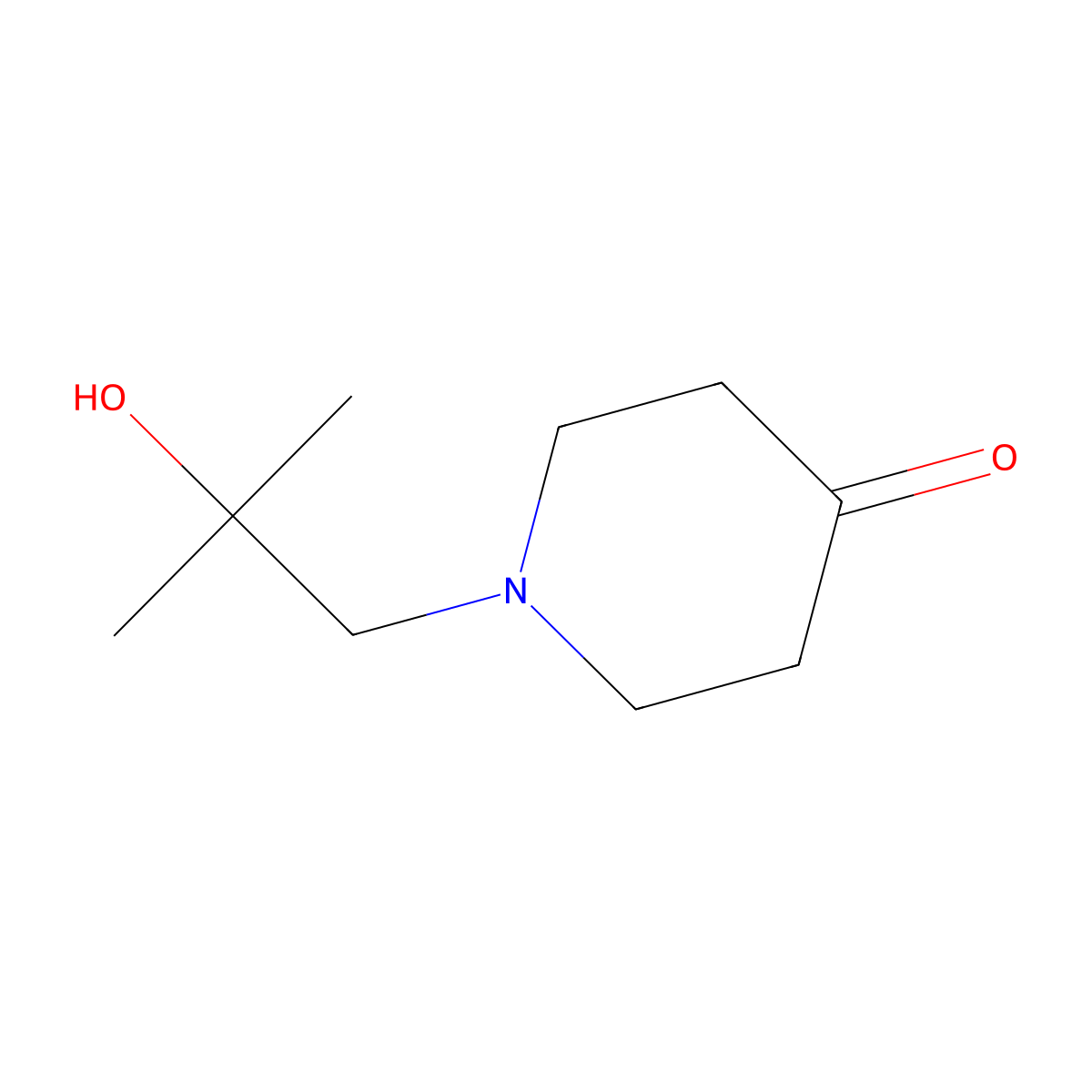 1-(2-Hydroxy-2-methylpropyl)piperidin-4-one molecular structure, CAS 1178745-69-1