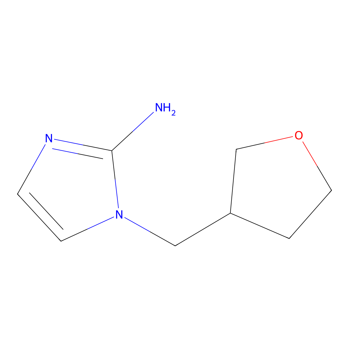 1-(oxolan-3-ylmethyl)-1H-imidazol-2-amine molecular structure, CAS 1178746-93-4