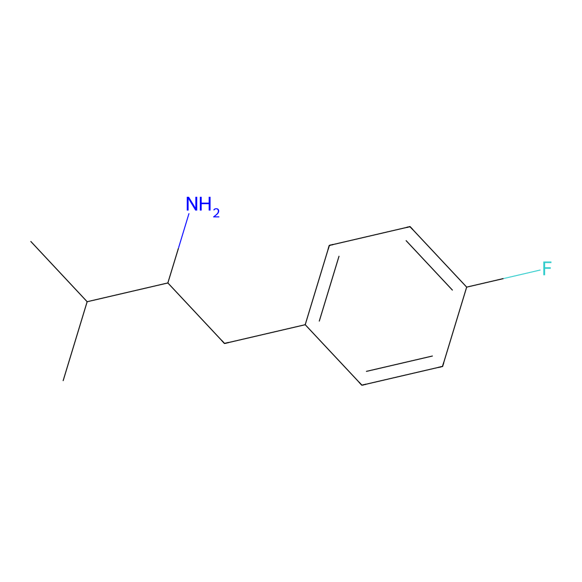1-(4-Fluorophenyl)-3-methylbutan-2-amine molecular structure, CAS 1178757-00-0
