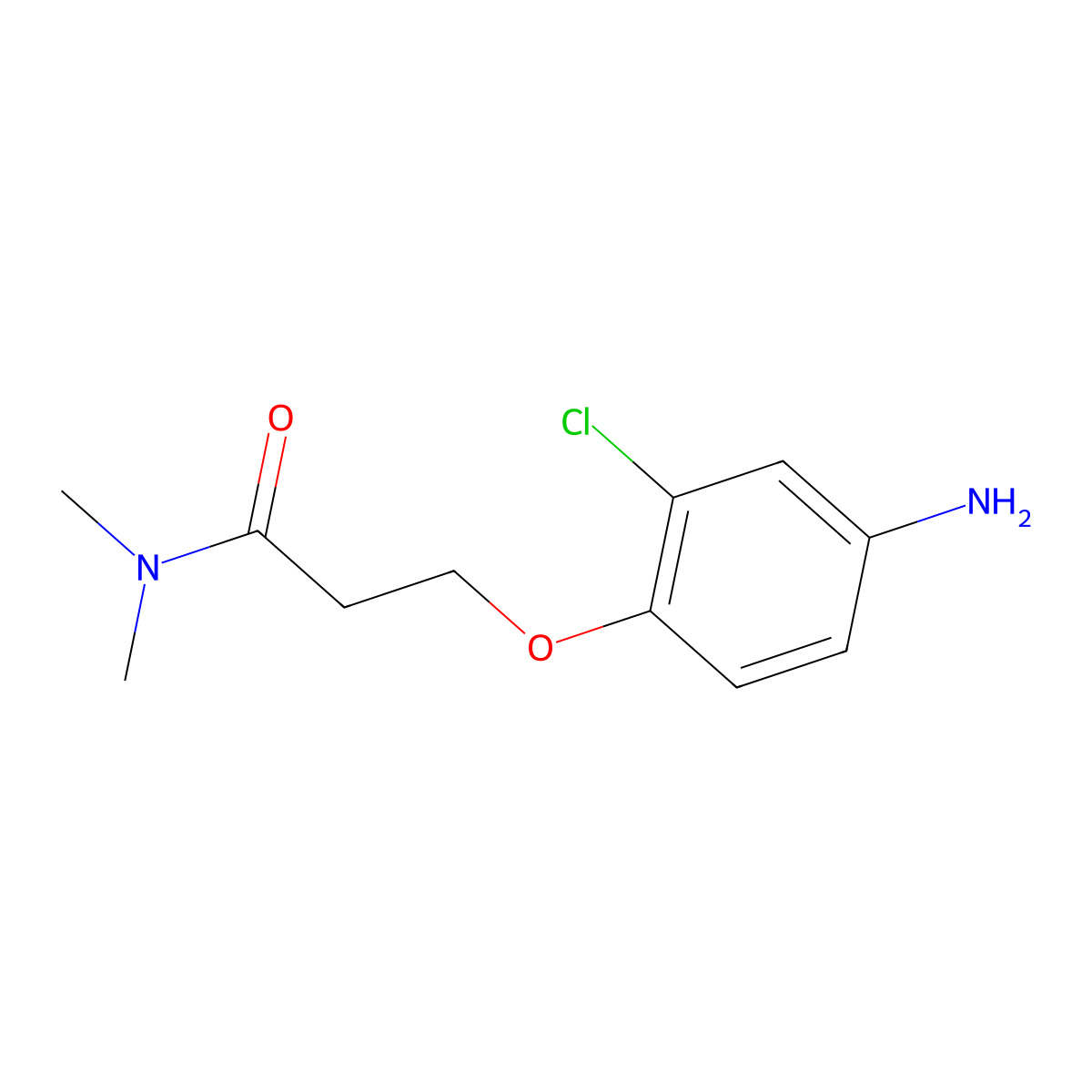 3-(4-amino-2-chlorophenoxy)-N,N-dimethylpropanamide molecular structure, CAS 1178758-63-8