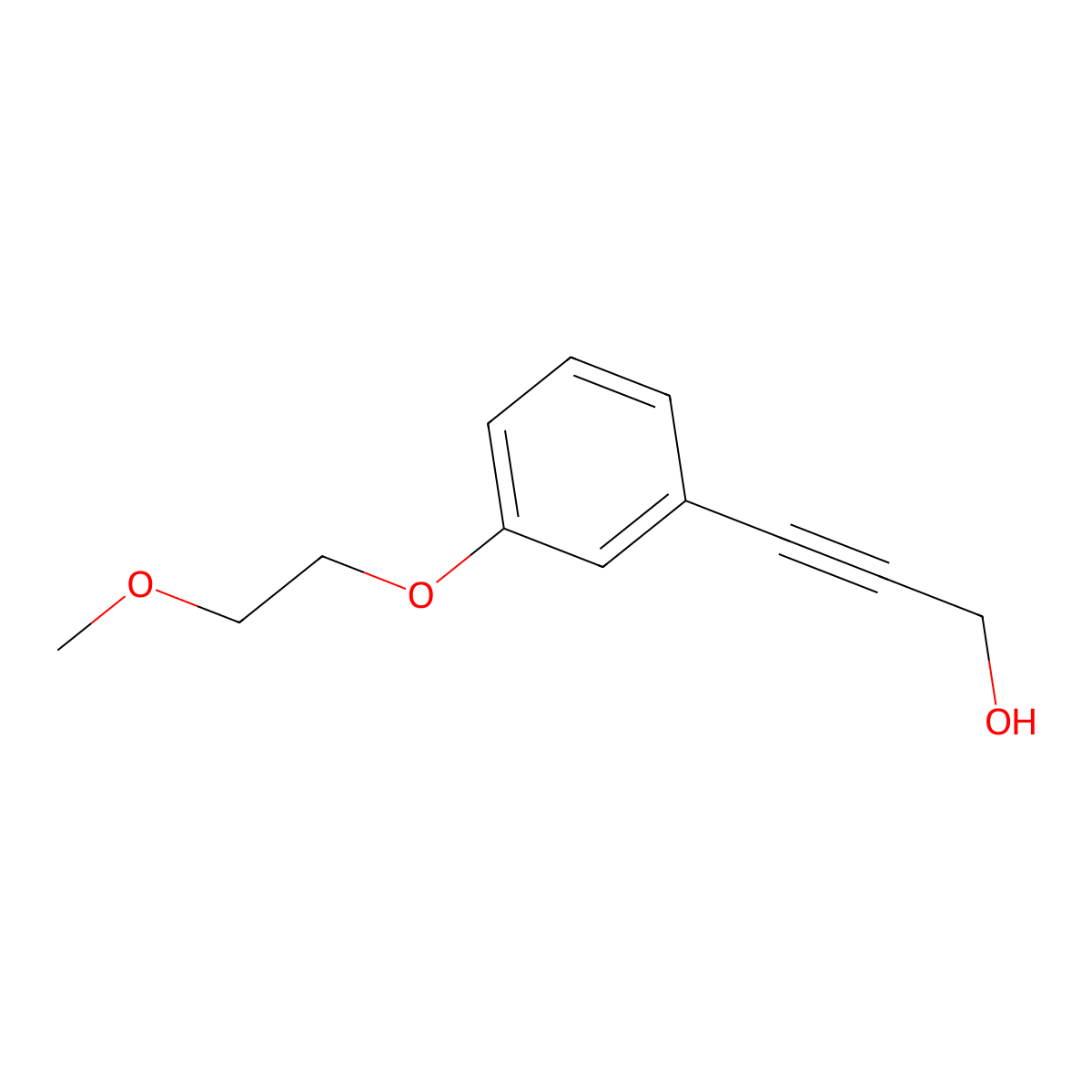 3-[3-(2-Methoxyethoxy)phenyl]prop-2-yn-1-ol molecular structure, CAS 1178764-00-5