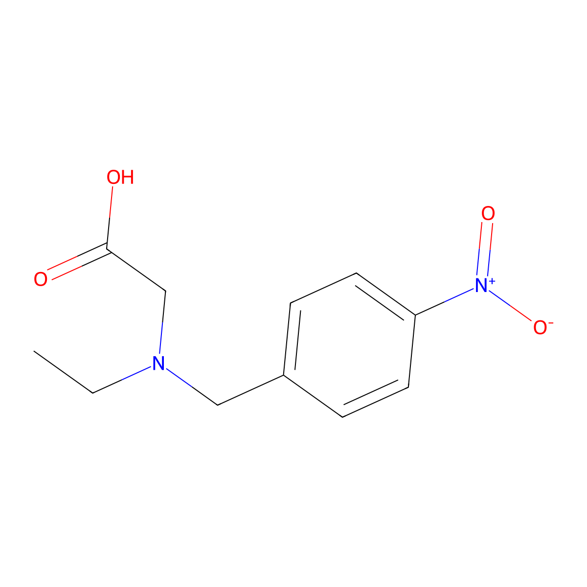 [Ethyl-(4-nitro-benzyl)-amino]-acetic acid molecular structure, CAS 1178766-10-3