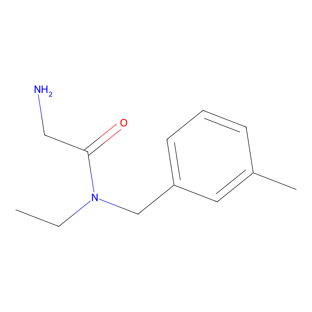 2-Amino-N-ethyl-N-(3-methyl-benzyl)-acetamide molecular structure, CAS 1178767-86-6