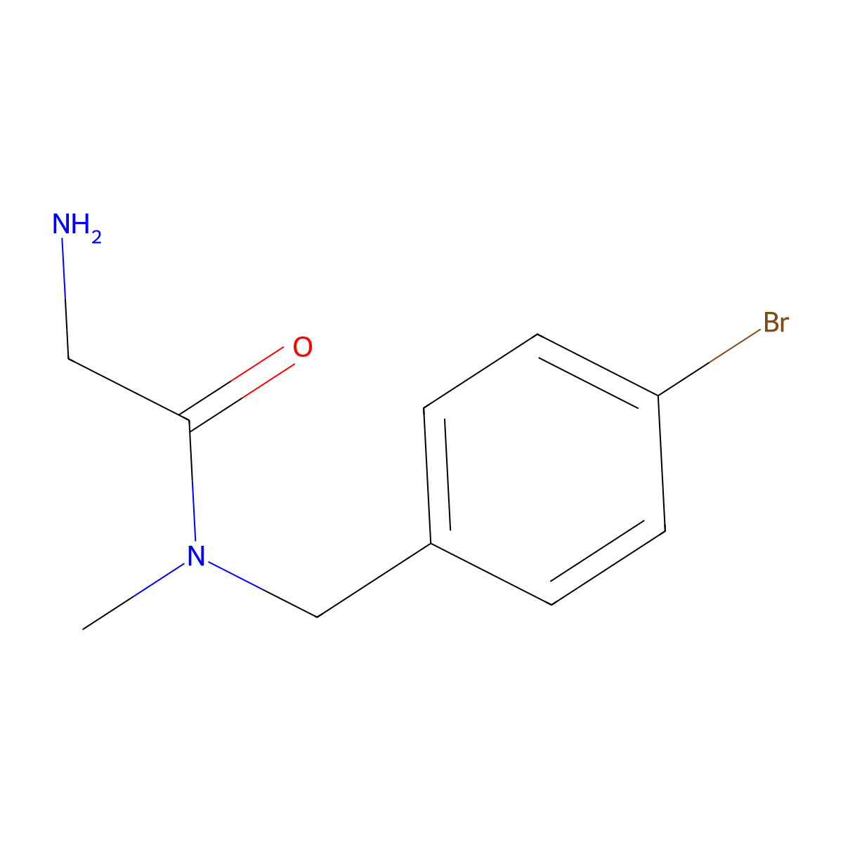 2-Amino-N-(4-bromo-benzyl)-N-methyl-acetamide molecular structure, CAS 1178769-14-6