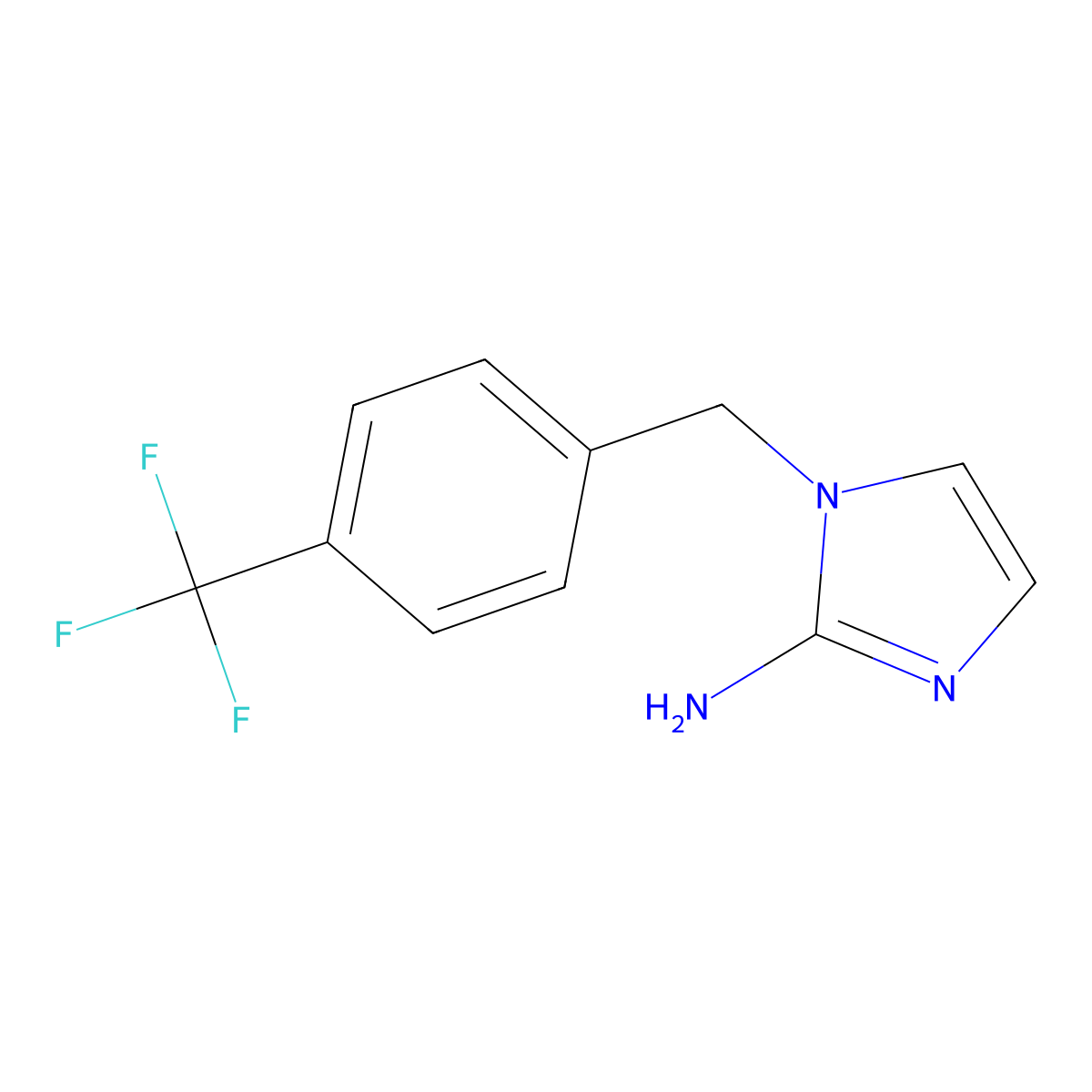 1-(4-(Trifluoromethyl)benzyl)-1H-imidazol-2-amine molecular structure, CAS 1178774-00-9