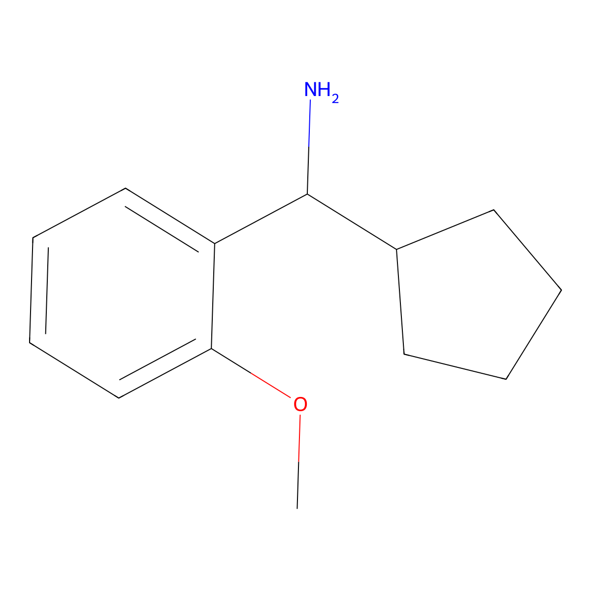 Cyclopentyl(2-methoxyphenyl)methanamine molecular structure, CAS 1178774-62-3