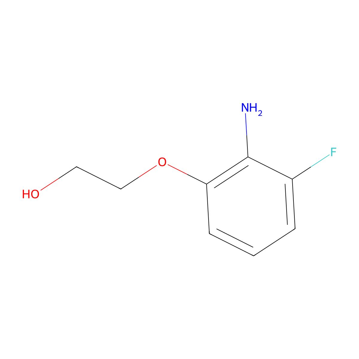 2-(2-Amino-3-fluorophenoxy)ethan-1-OL molecular structure, CAS 1178780-75-0