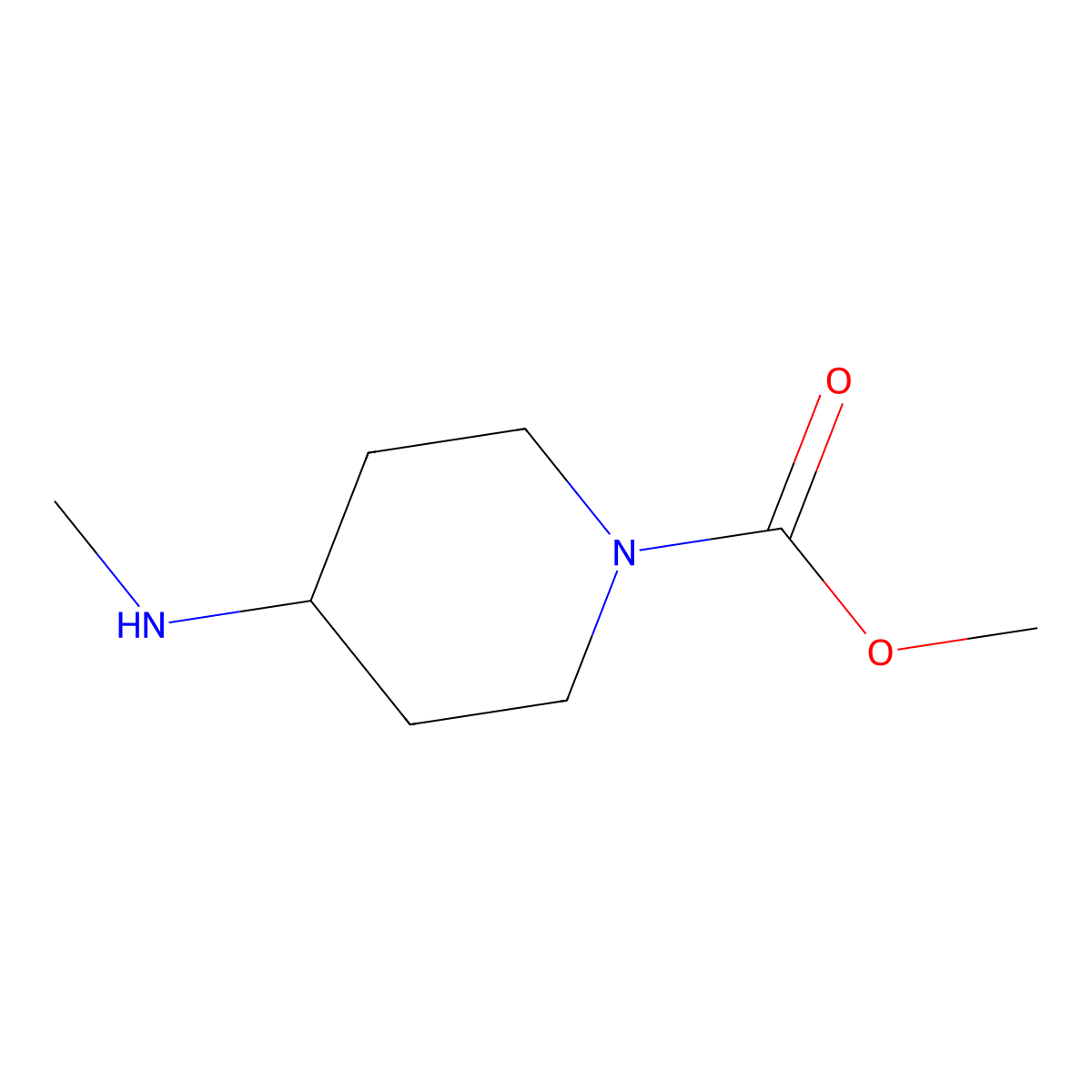 Methyl 4-(methylamino)piperidine-1-carboxylate molecular structure, CAS 1178786-94-1