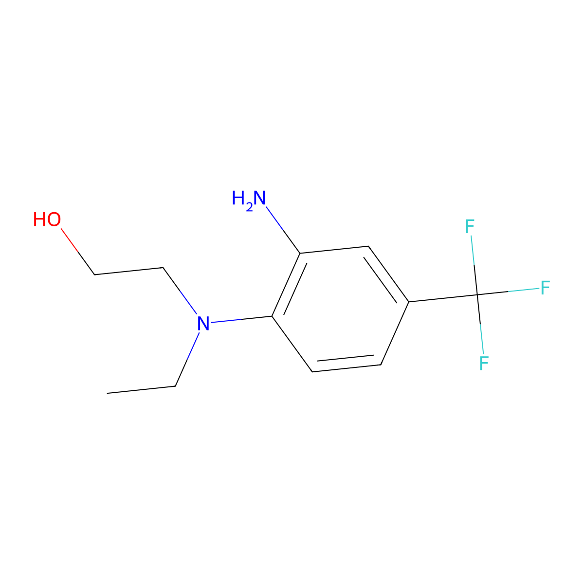 2-[2-Amino(ethyl)-4-(trifluoromethyl)anilino]-1-ethanol molecular structure, CAS 1178787-47-7