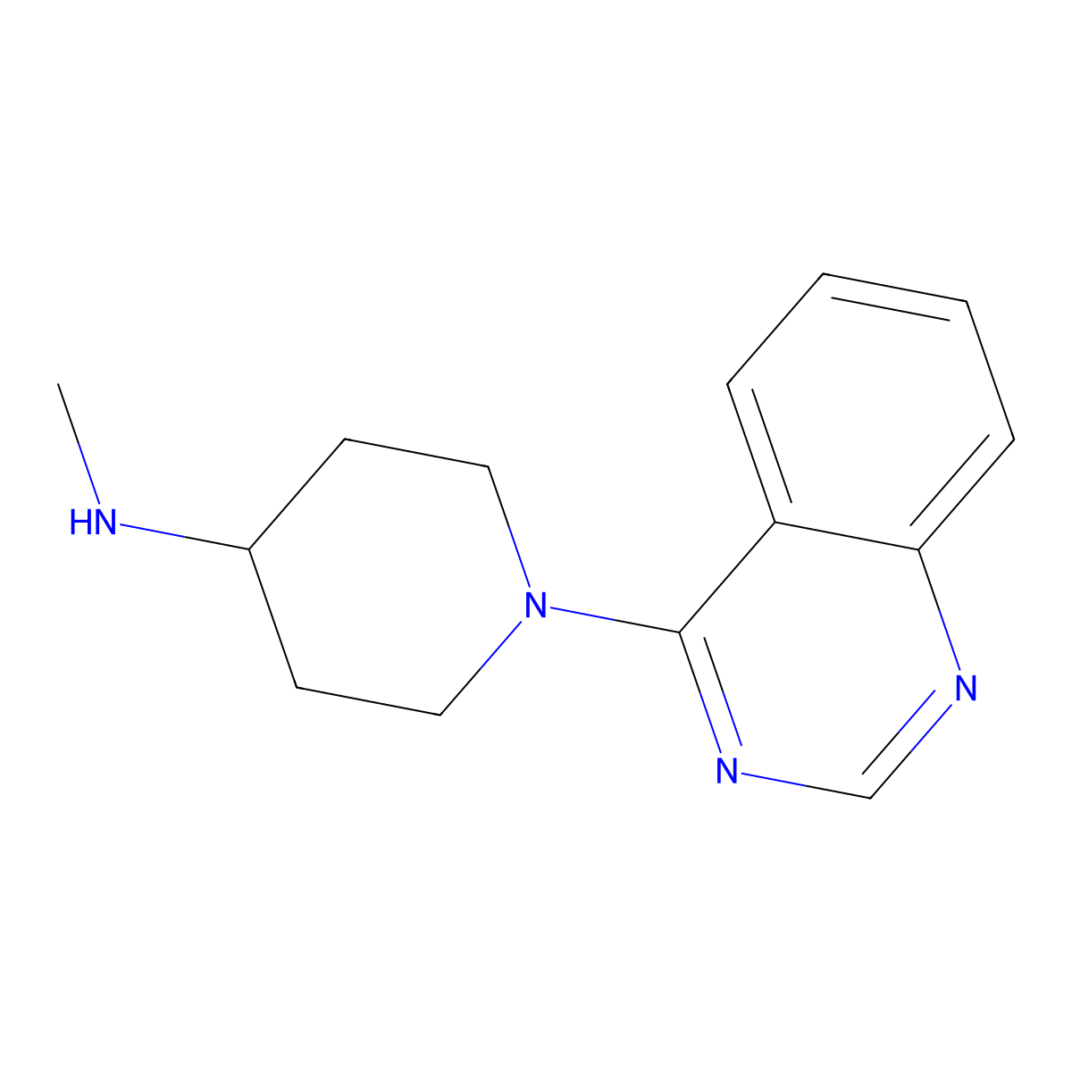 N-methyl-1-(quinazolin-4-yl)piperidin-4-amine molecular structure, CAS 1178788-96-9