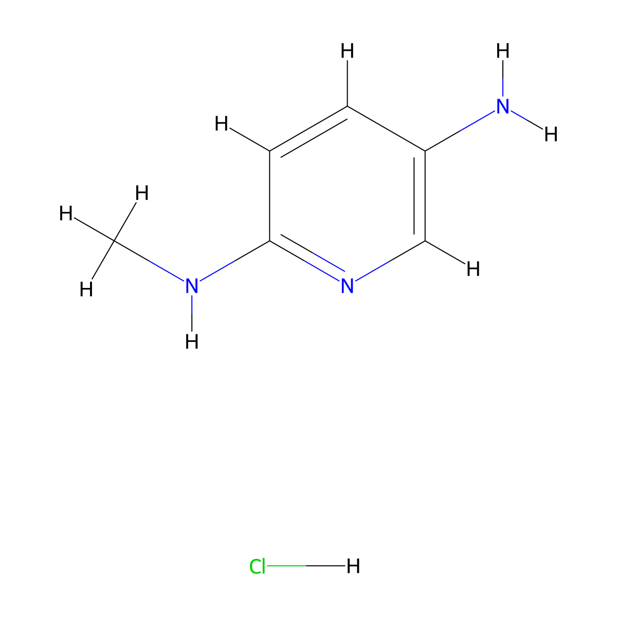 N2-Methylpyridine-2,5-diamine hydrochloride molecular structure, CAS 117879-51-3