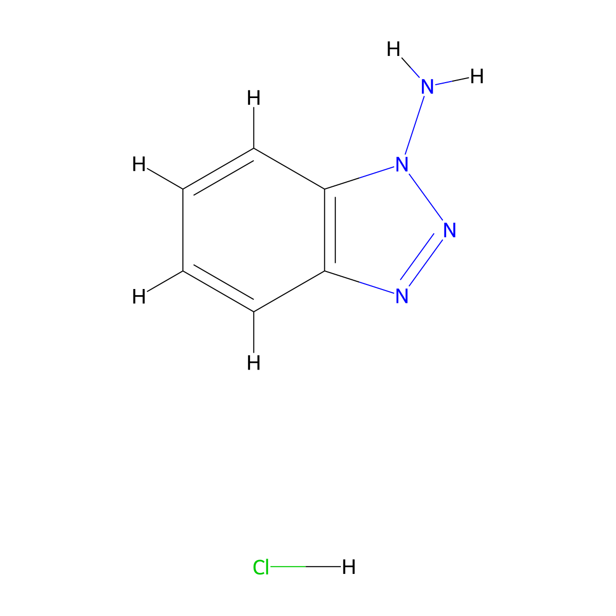 1H-1,2,3-benzotriazol-1-amine hydrochloride molecular structure, CAS 117880-64-5