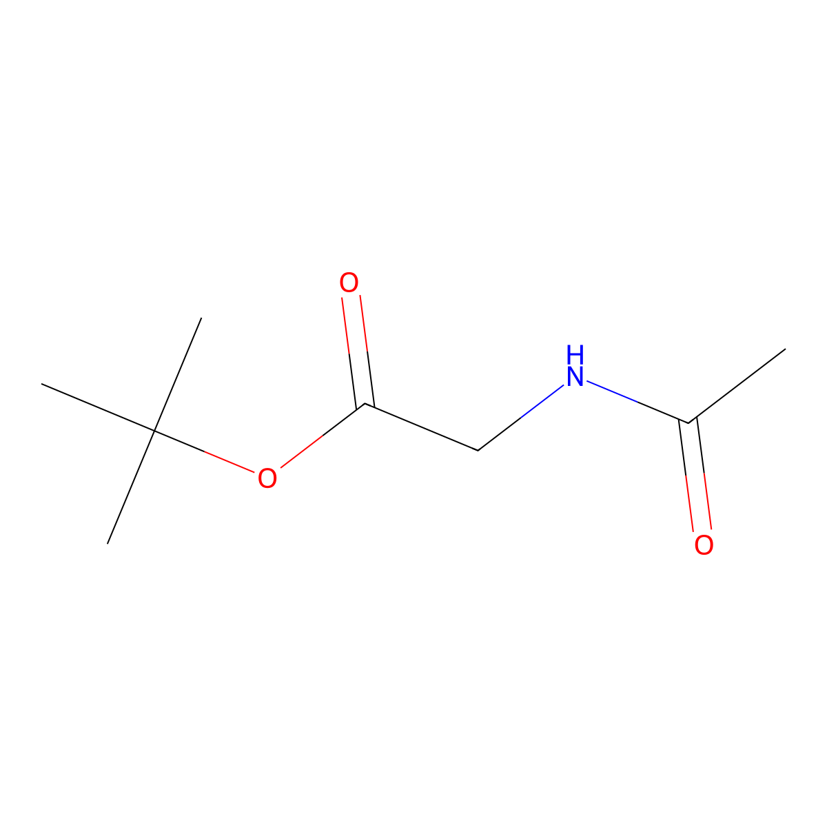 Tert-butyl 2-acetamidoacetate molecular structure, CAS 117880-89-4