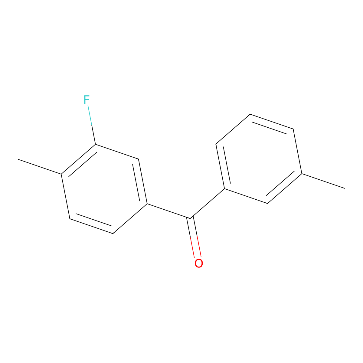 (3-Fluoro-4-methylphenyl)(3-methylphenyl)methanone molecular structure, CAS 1178800-51-5