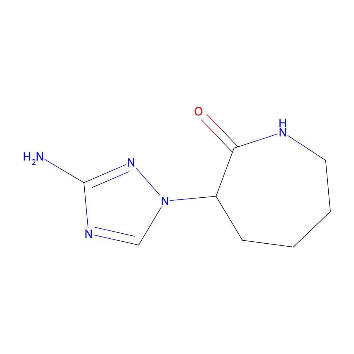 3-(3-Amino-1H-1,2,4-triazol-1-YL)azepan-2-one molecular structure, CAS 1178800-88-8