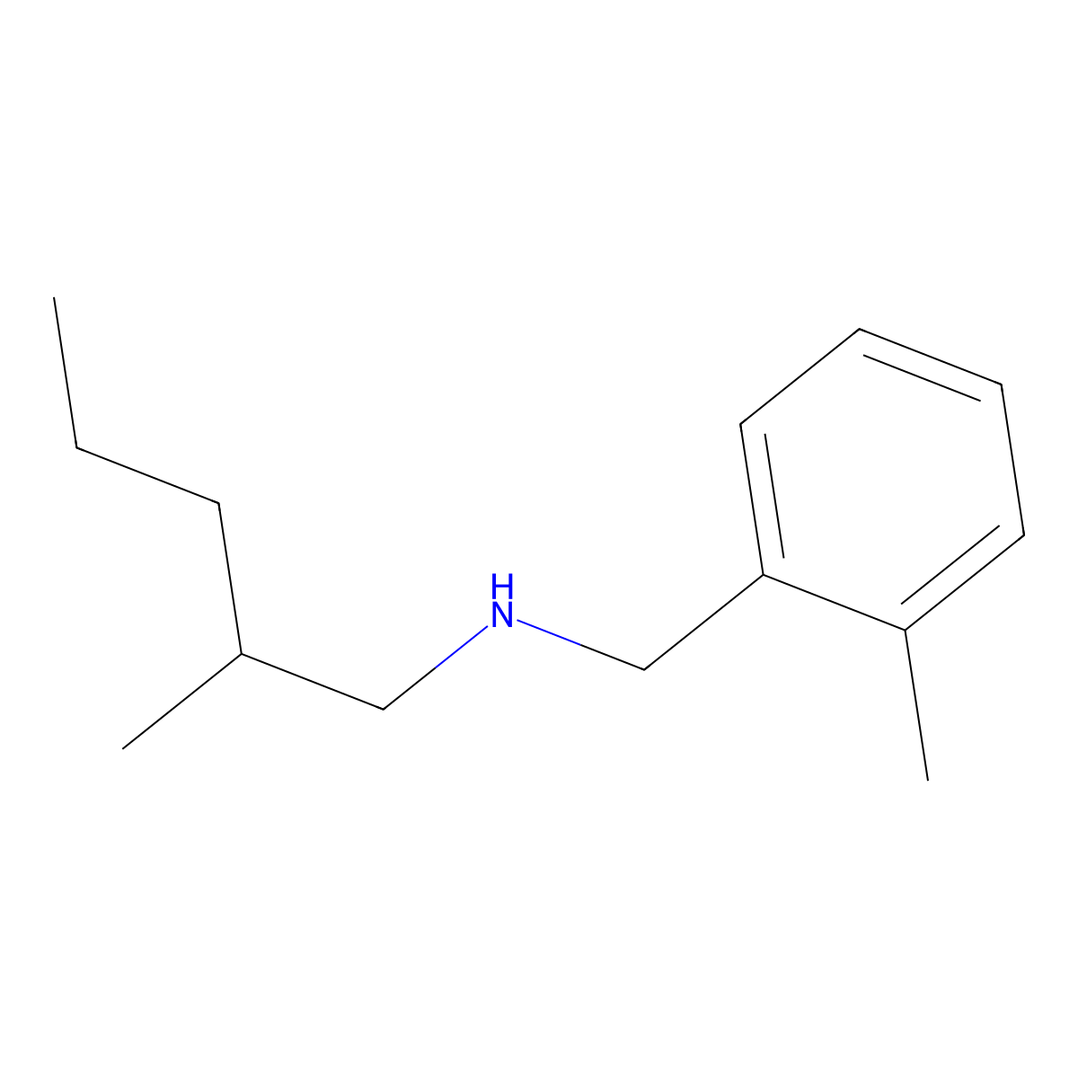 (2-Methylpentyl)[(2-methylphenyl)methyl]amine molecular structure, CAS 1178804-18-6