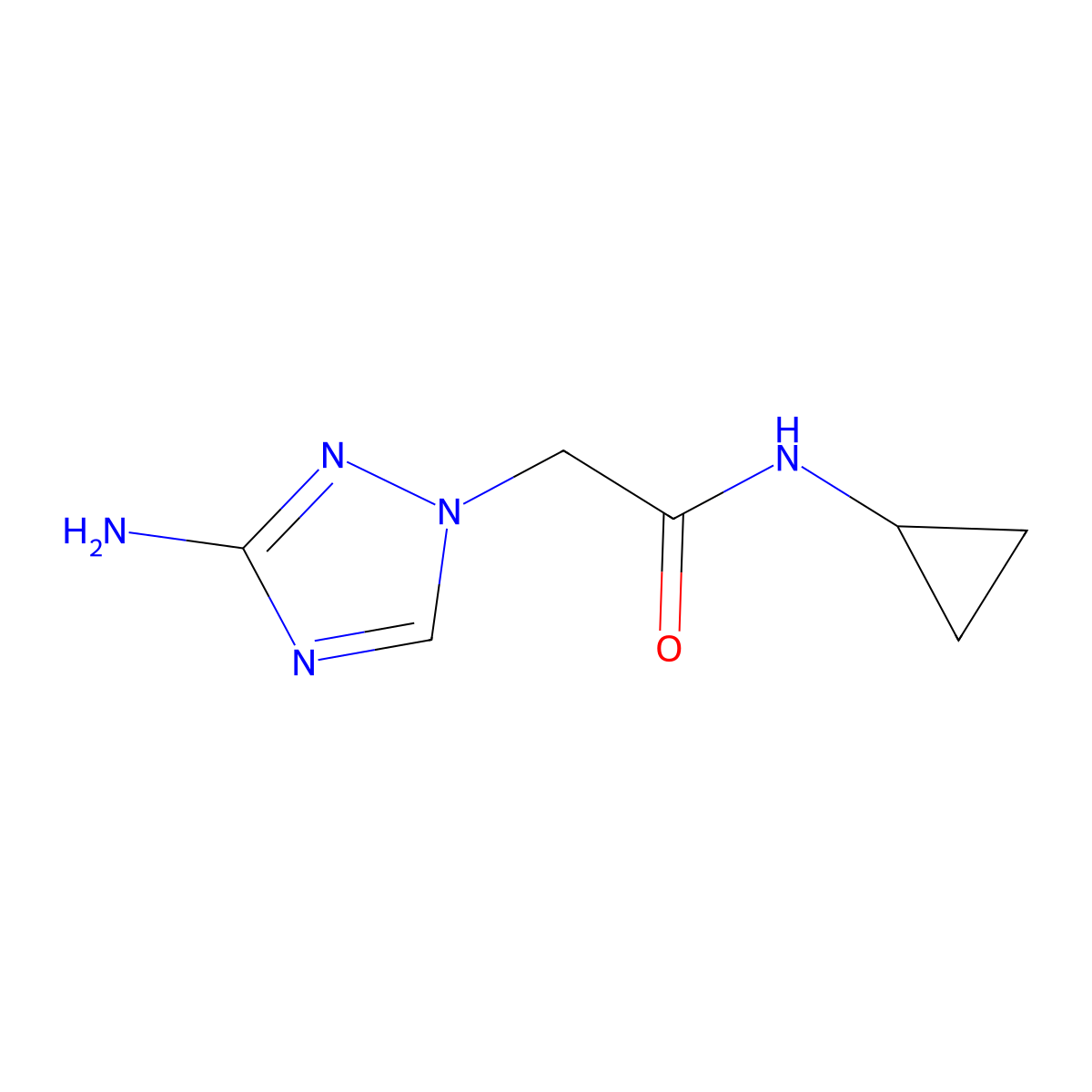 2-(3-Amino-1H-1,2,4-triazol-1-YL)-N-cyclopropylacetamide molecular structure, CAS 1178807-64-1