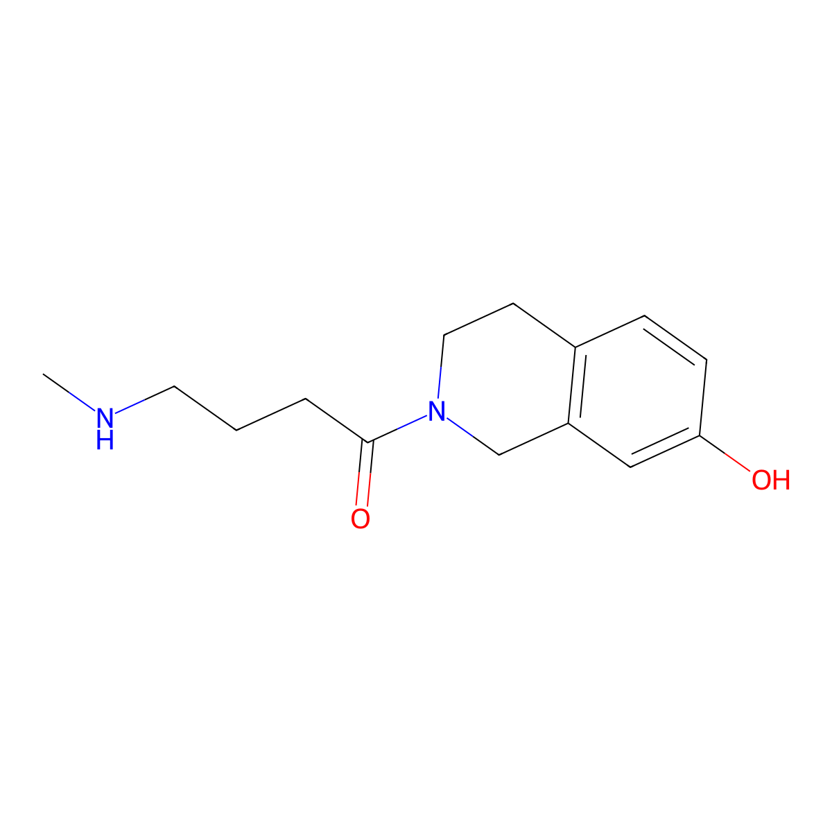 1-(7-Hydroxy-1,2,3,4-tetrahydroisoquinolin-2-yl)-4-(methylamino)butan-1-one molecular structure, CAS 1178814-65-7