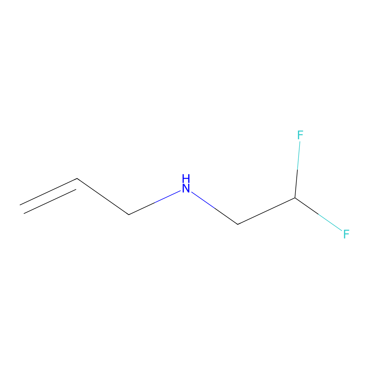 N-(2,2-difluoroethyl)prop-2-en-1-amine molecular structure, CAS 1178819-40-3