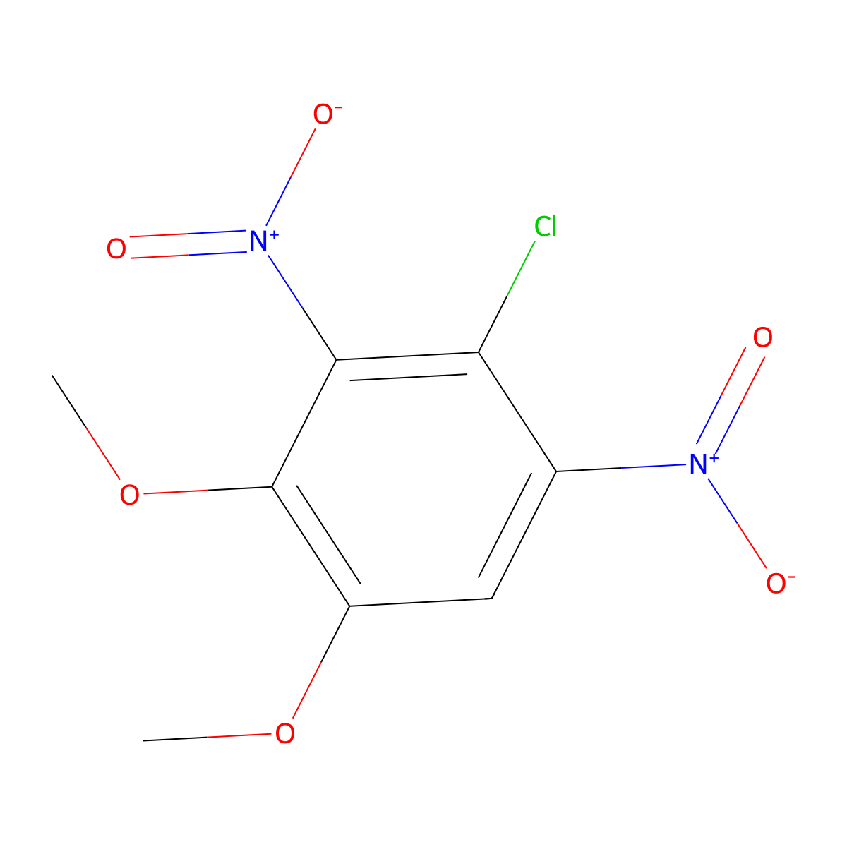 2-Chloro-4,5-dimethoxy-1,3-dinitrobenzene molecular structure, CAS 117882-38-9
