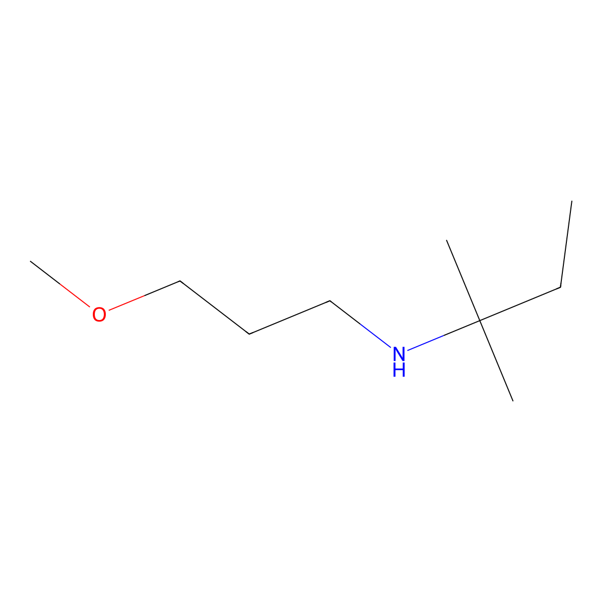 (3-Methoxypropyl)(2-methylbutan-2-yl)amine molecular structure, CAS 1178823-13-6