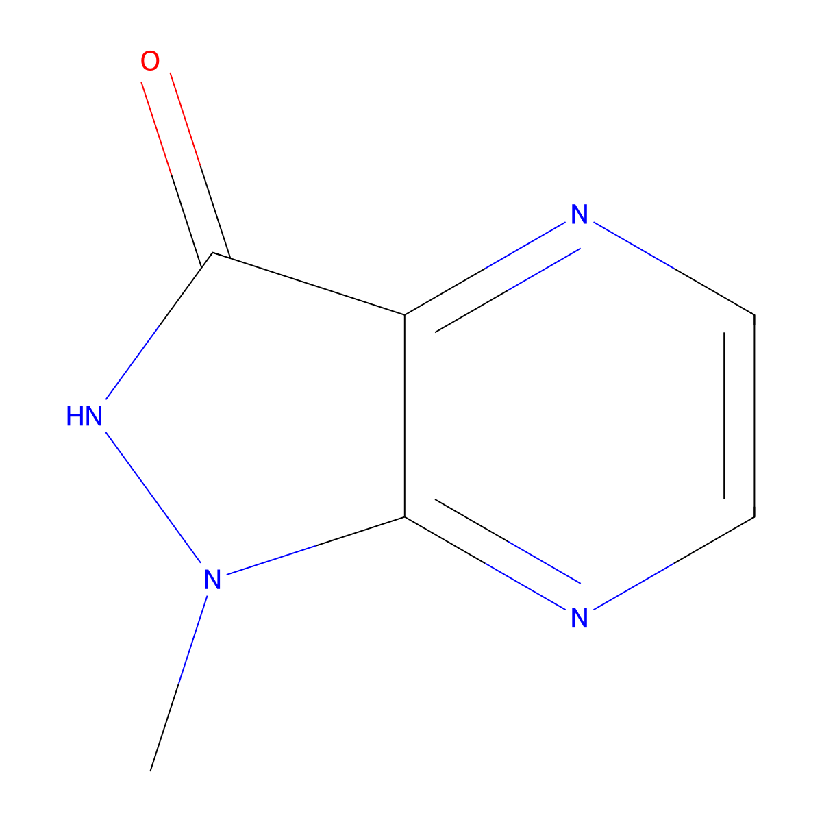 1-Methyl-1H-pyrazolo[3,4-b]pyrazin-3(2H)-one molecular structure, CAS 117883-61-1