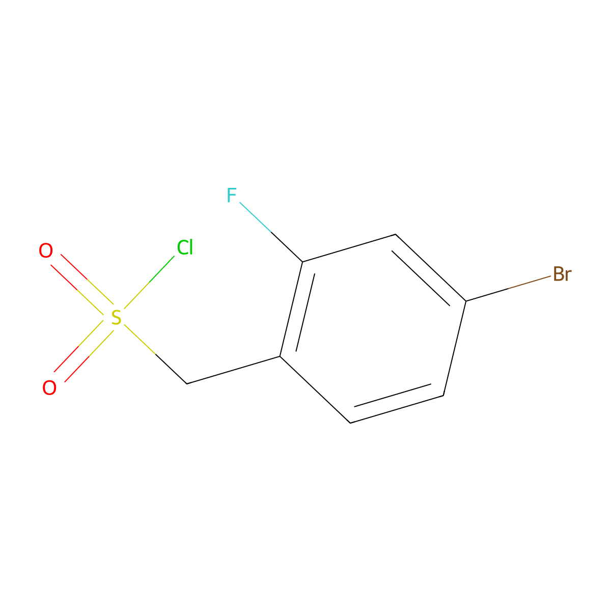 (4-Bromo-2-fluorophenyl)methanesulfonyl chloride molecular structure, CAS 1178830-06-2