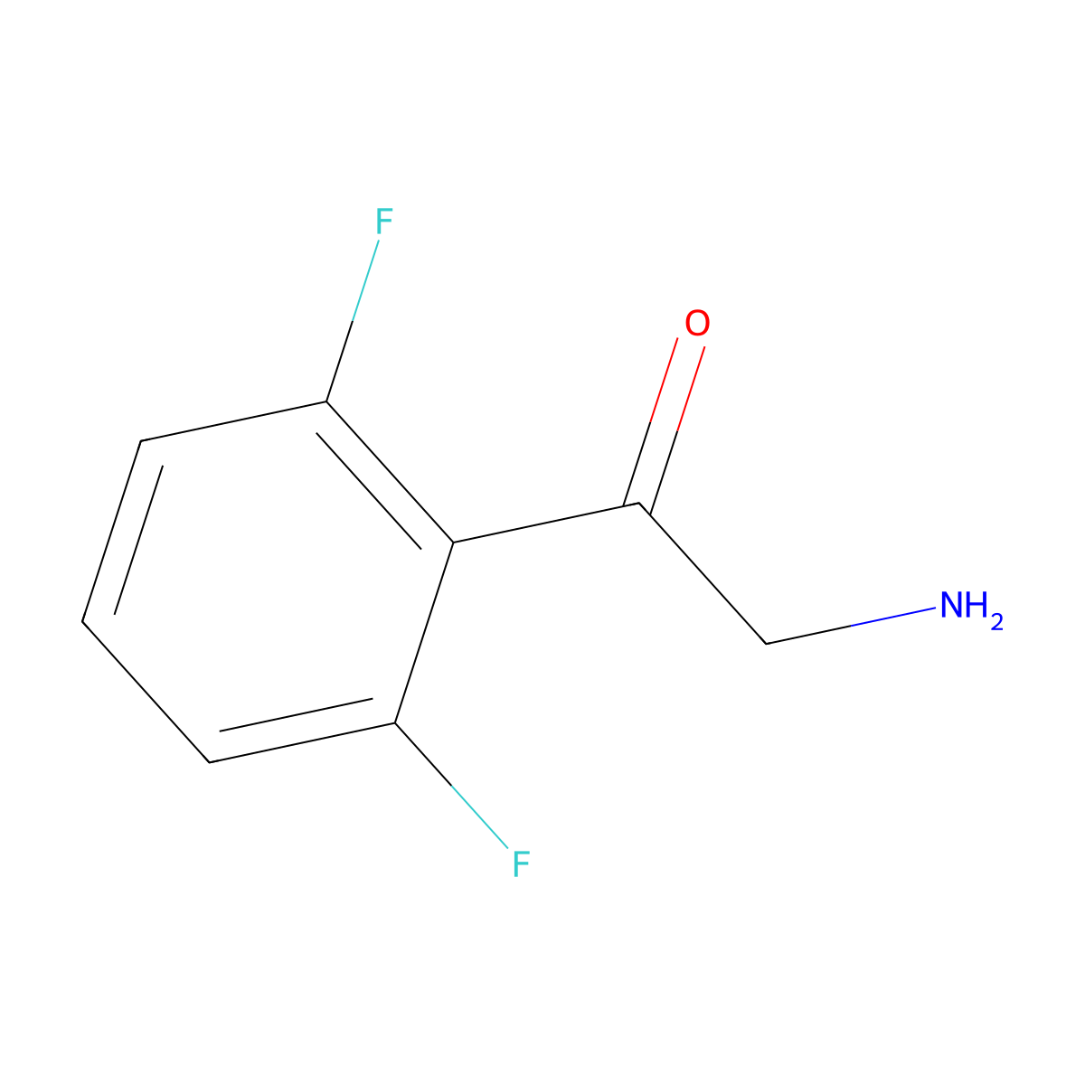 2-Amino-1-(2,6-difluorophenyl)ethan-1-one molecular structure, CAS 1178834-95-1