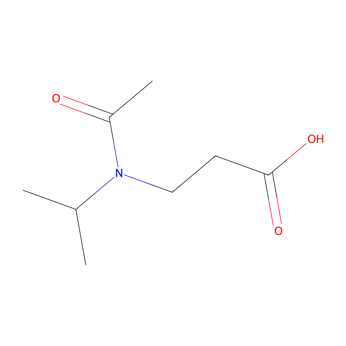 3-[N-(propan-2-yl)acetamido]propanoic acid molecular structure, CAS 1178838-33-9