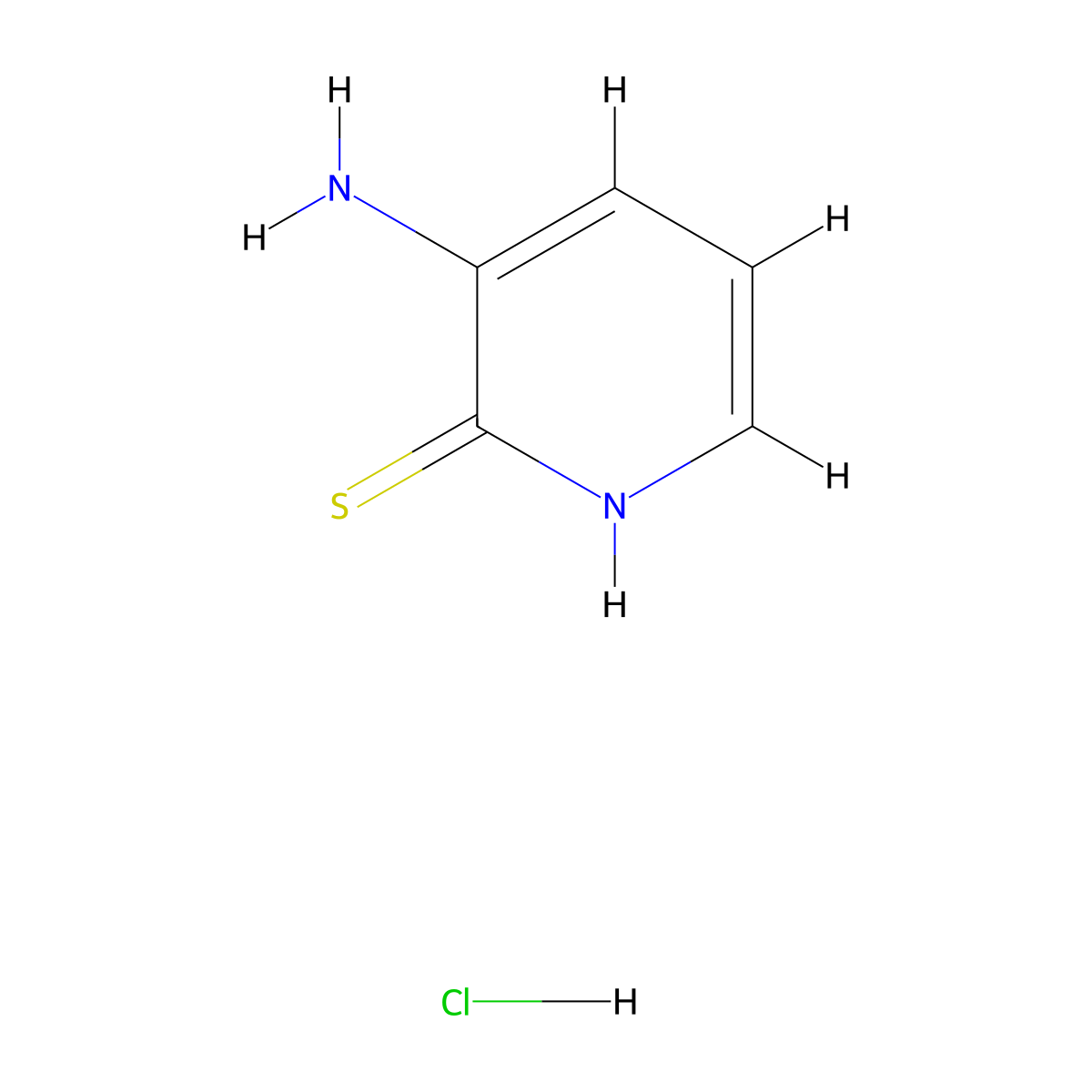 3-Aminopyridine-2-thiol hydrochloride molecular structure, CAS 117884-16-9
