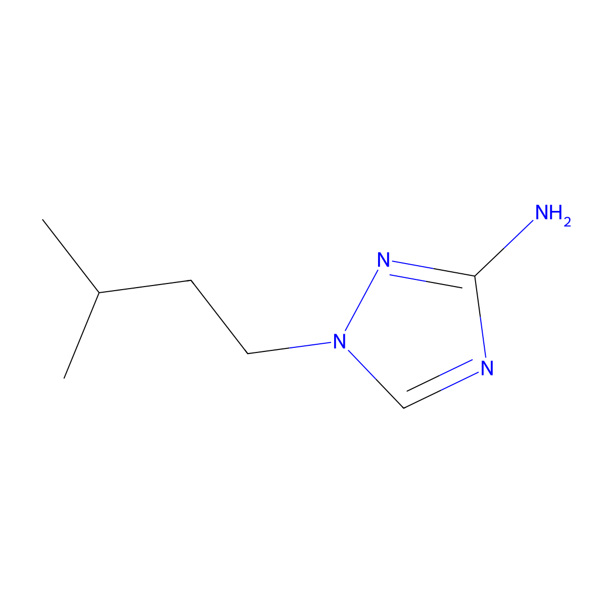 1-(3-Methylbutyl)-1H-1,2,4-triazol-3-amine molecular structure, CAS 1178841-52-5