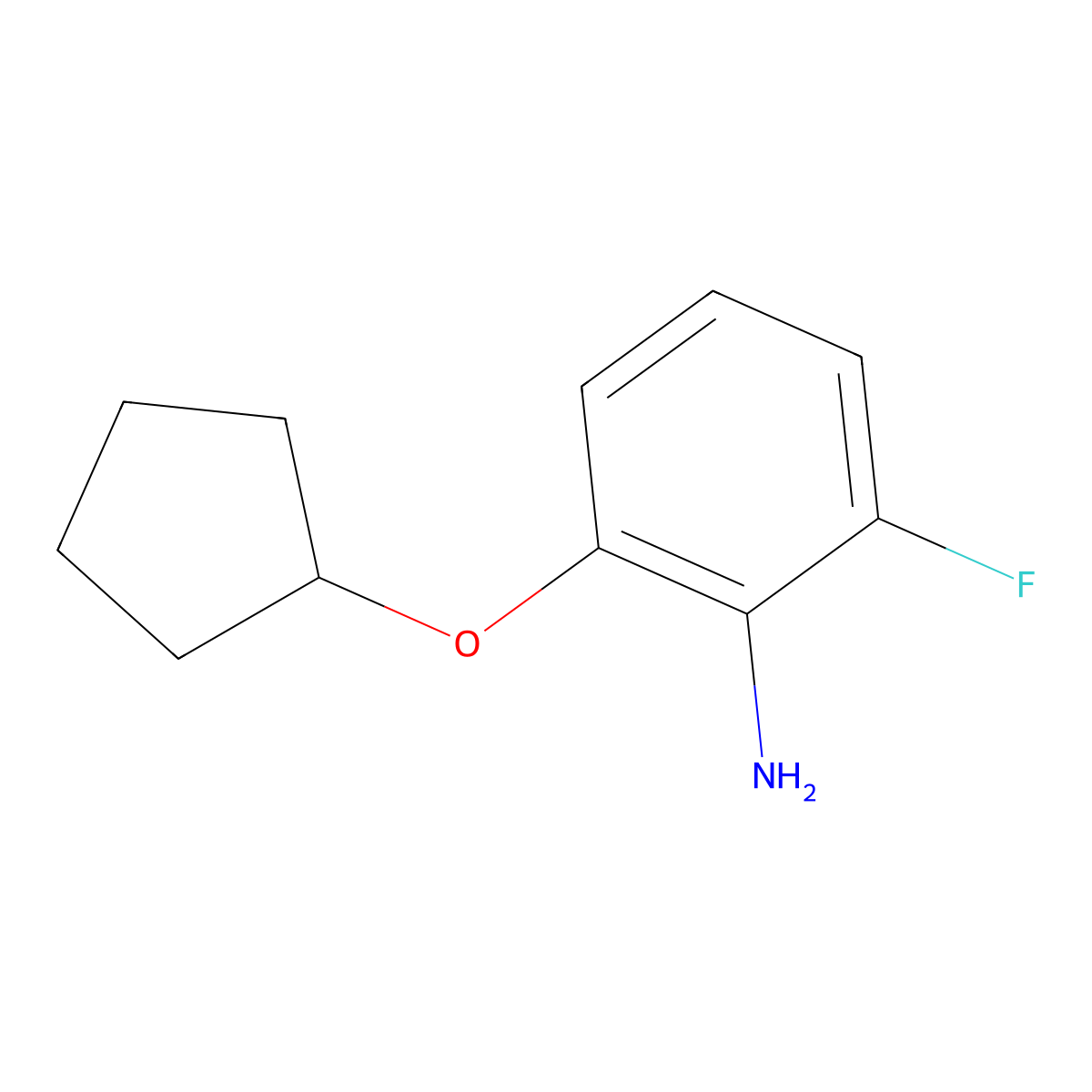 2-(Cyclopentyloxy)-6-fluoroaniline molecular structure, CAS 1178841-96-7