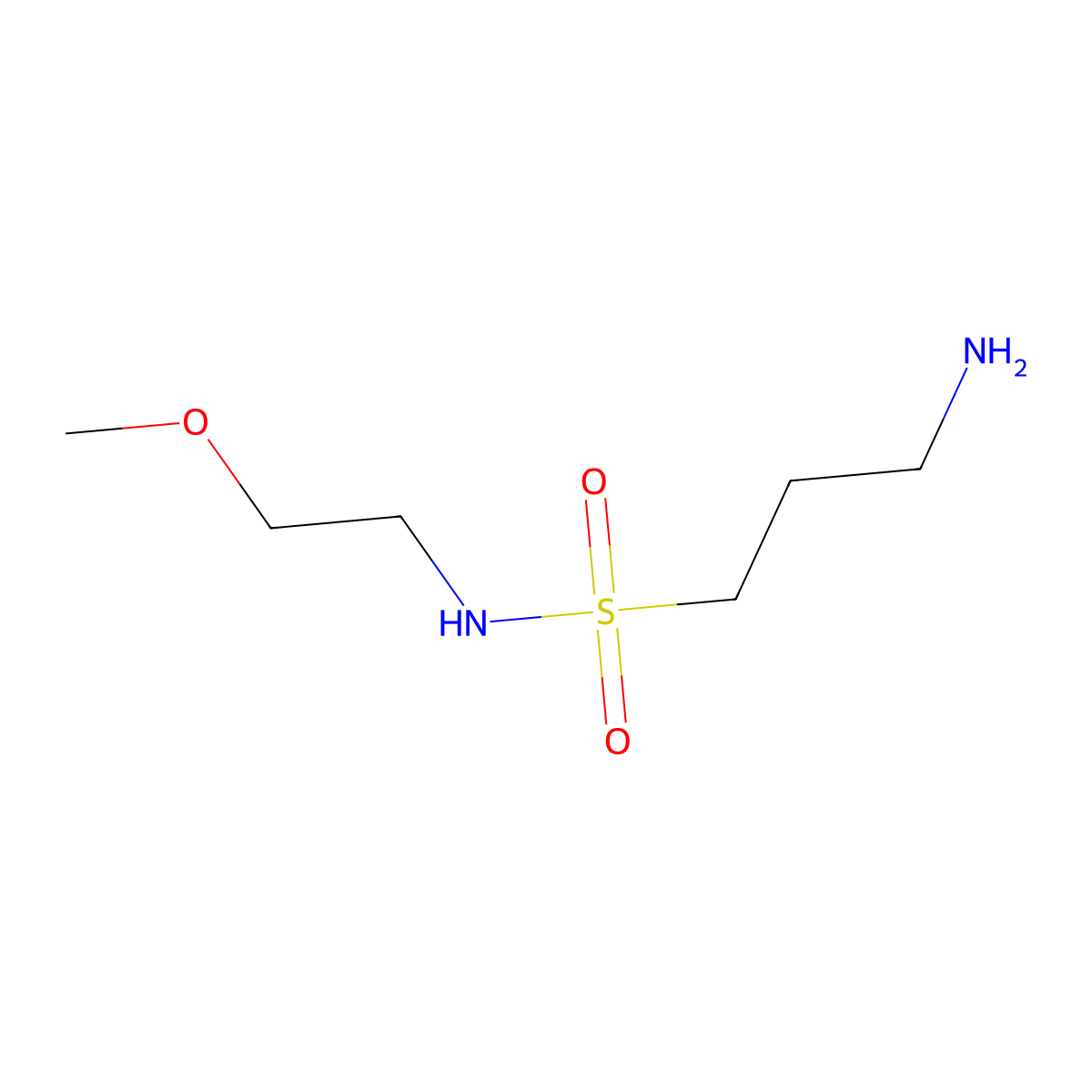 3-amino-N-(2-methoxyethyl)propane-1-sulfonamide molecular structure, CAS 1178842-02-8