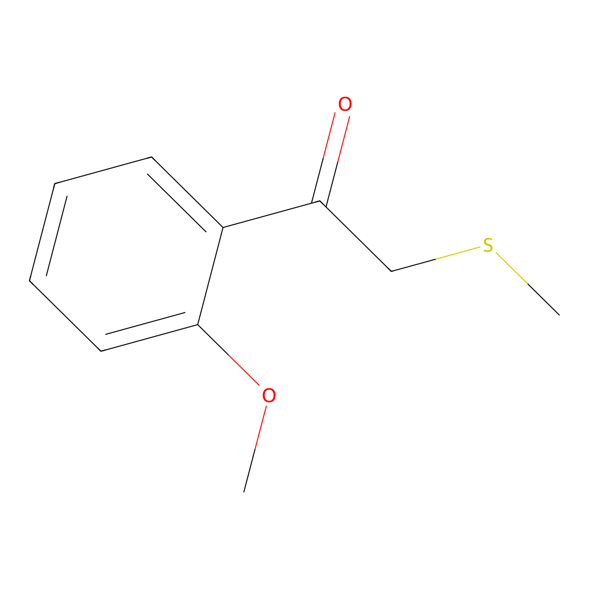 1-(2-Methoxyphenyl)-2-(methylthio)ethan-1-one molecular structure, CAS 1178842-75-5