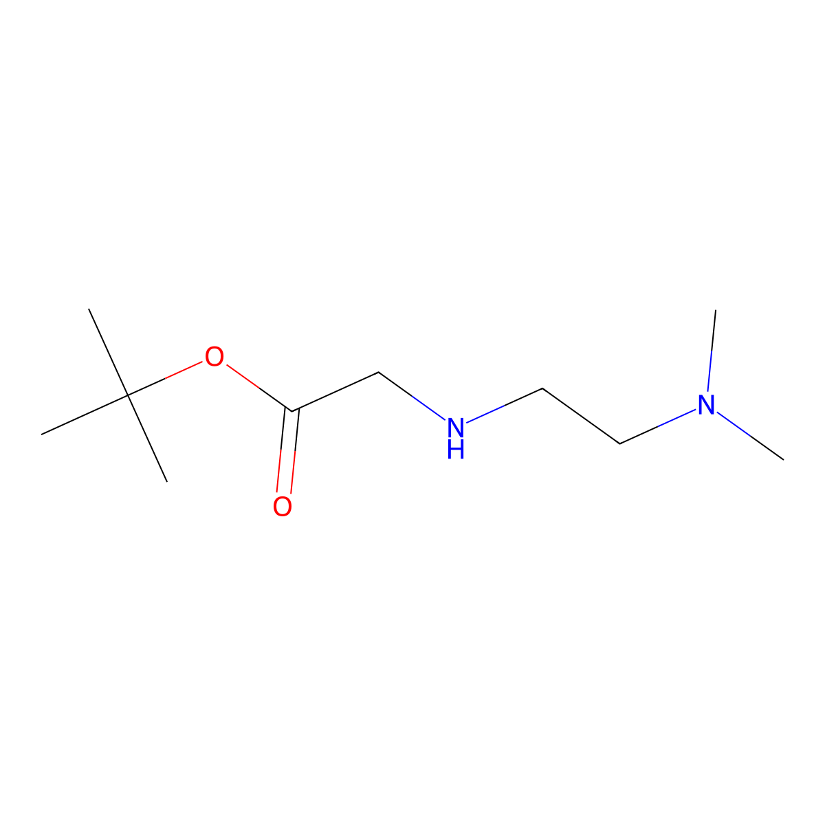 Tert-butyl 2-((2-(dimethylamino)ethyl)amino)acetate molecular structure, CAS 1178843-64-5