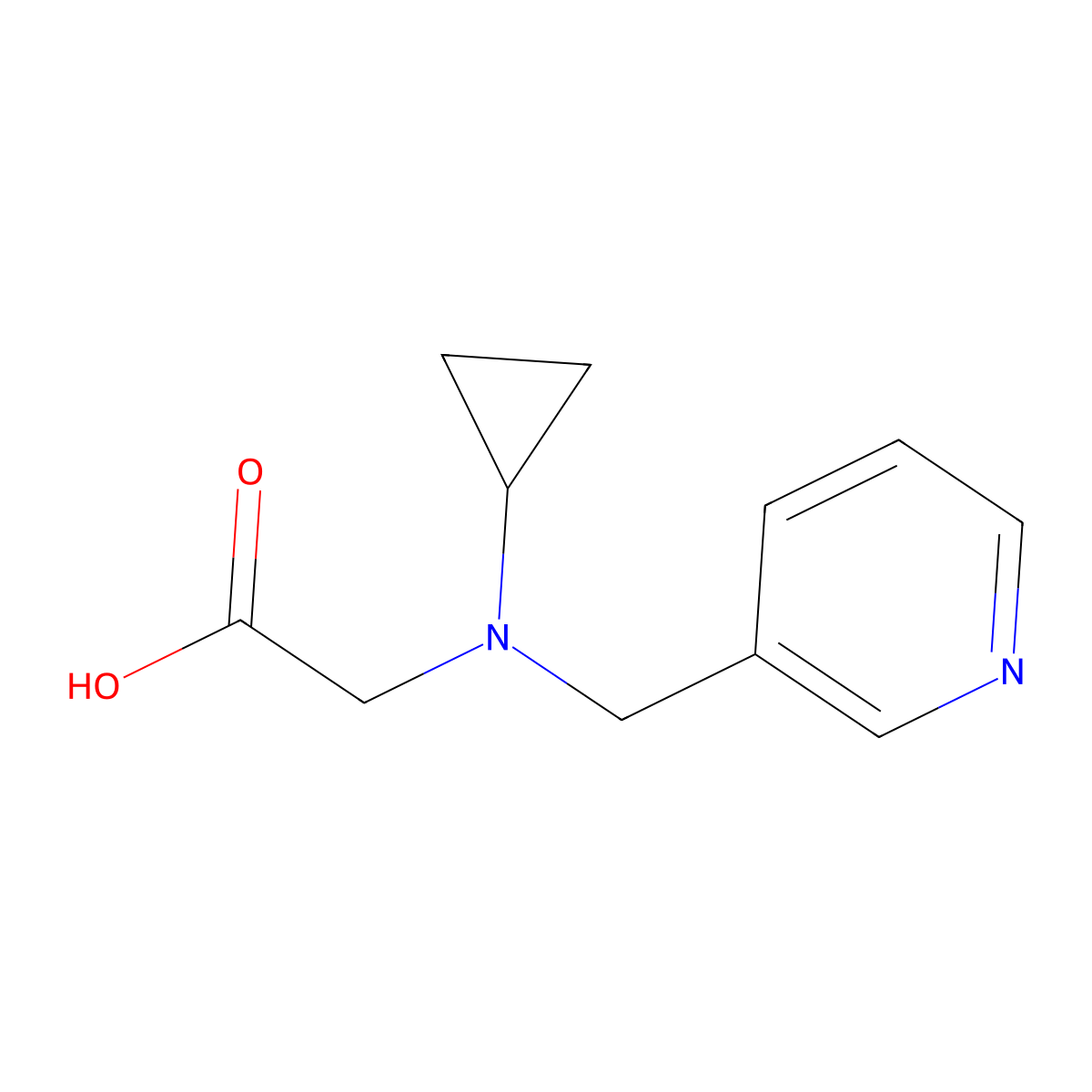 (Cyclopropyl-pyridin-3-ylmethyl-amino)-acetic acid molecular structure, CAS 1178845-99-2