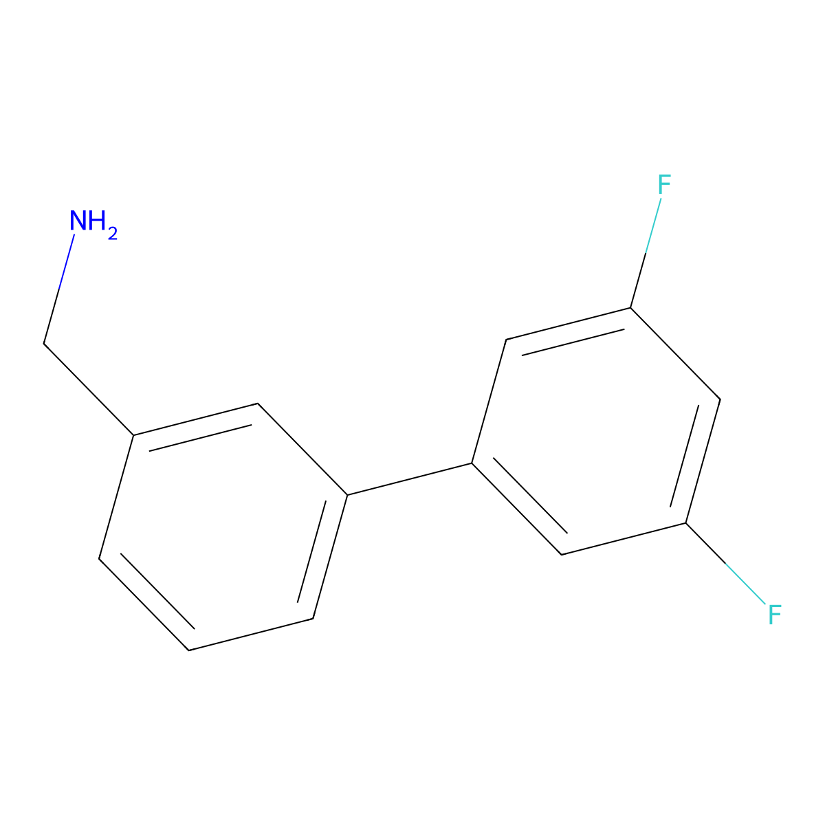 (3',5'-Difluoro-[1,1'-biphenyl]-3-YL)methanamine molecular structure, CAS 1178849-46-1