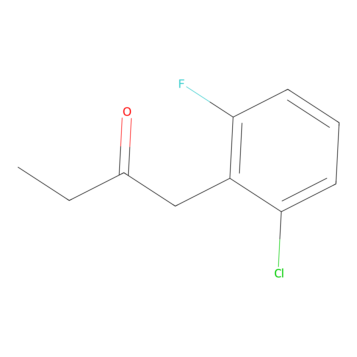 1-(2-Chloro-6-fluorophenyl)butan-2-one molecular structure, CAS 1178854-65-3